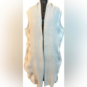 Lane Bryant Women's Open Front Long Sleeveless Duster Cardigan Plaid Size 22/24